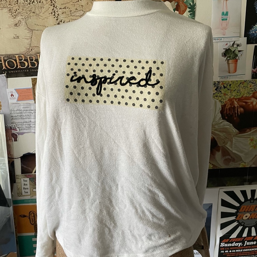 Target “INSPIRED” light sweater.
